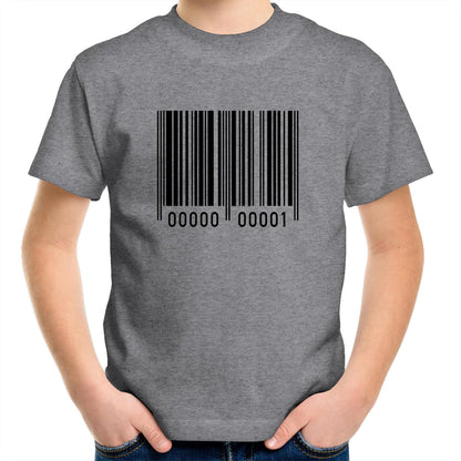 Barcode - Kids Youth Crew T-Shirt Grey Marle Kids Youth T-shirt