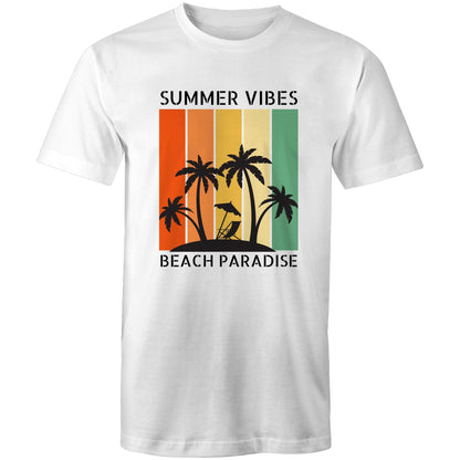 Beach Paradise - Mens T-Shirt White Mens T-shirt Summer Surf