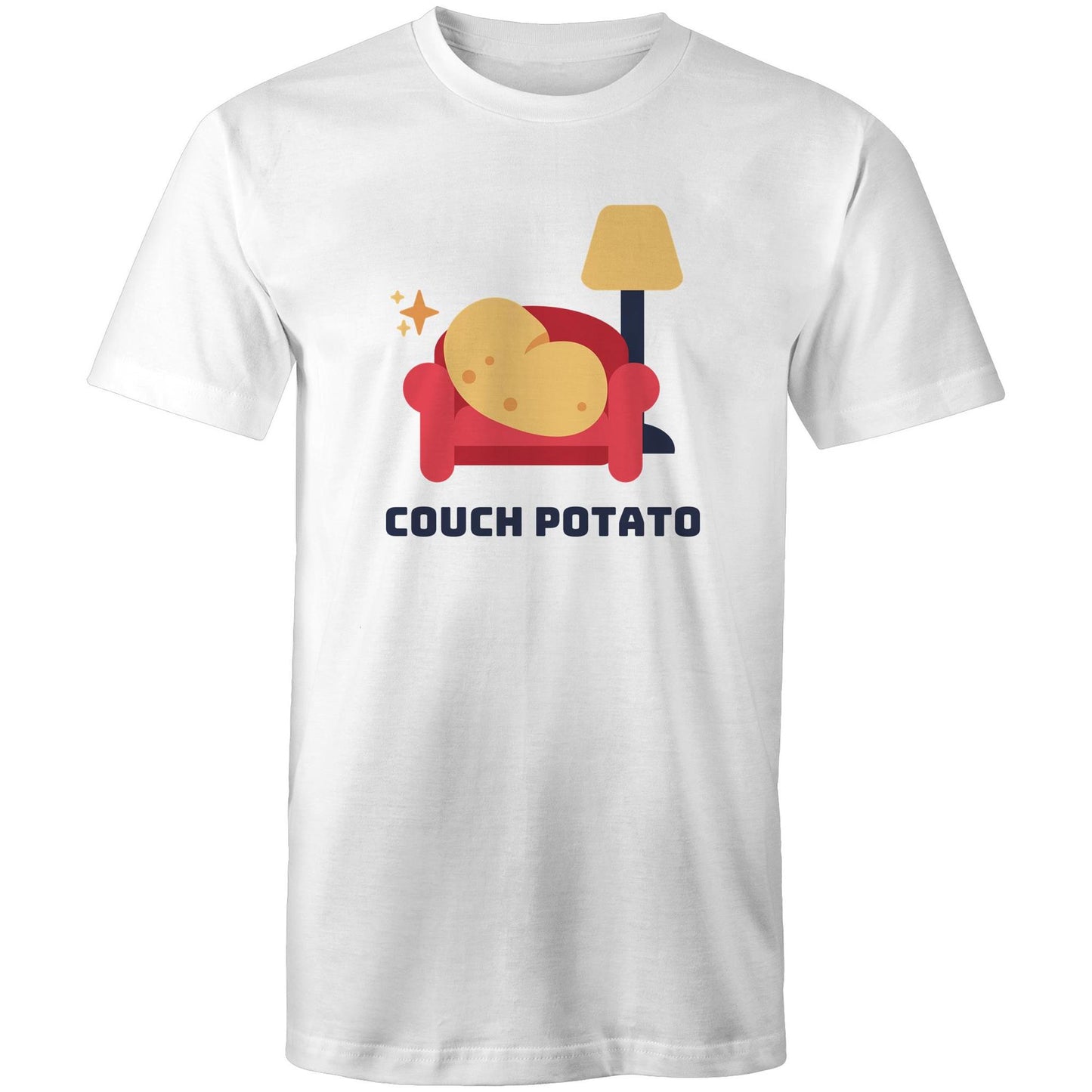 Couch Potato - Mens T-Shirt White Mens T-shirt Funny Plants