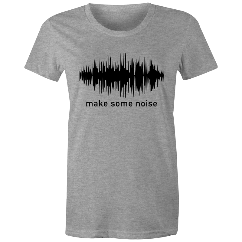 Make Some Noise - Women's T-shirt Grey Marle Womens T-shirt Music Womens