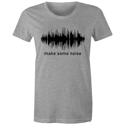 Make Some Noise - Women's T-shirt Grey Marle Womens T-shirt Music Womens