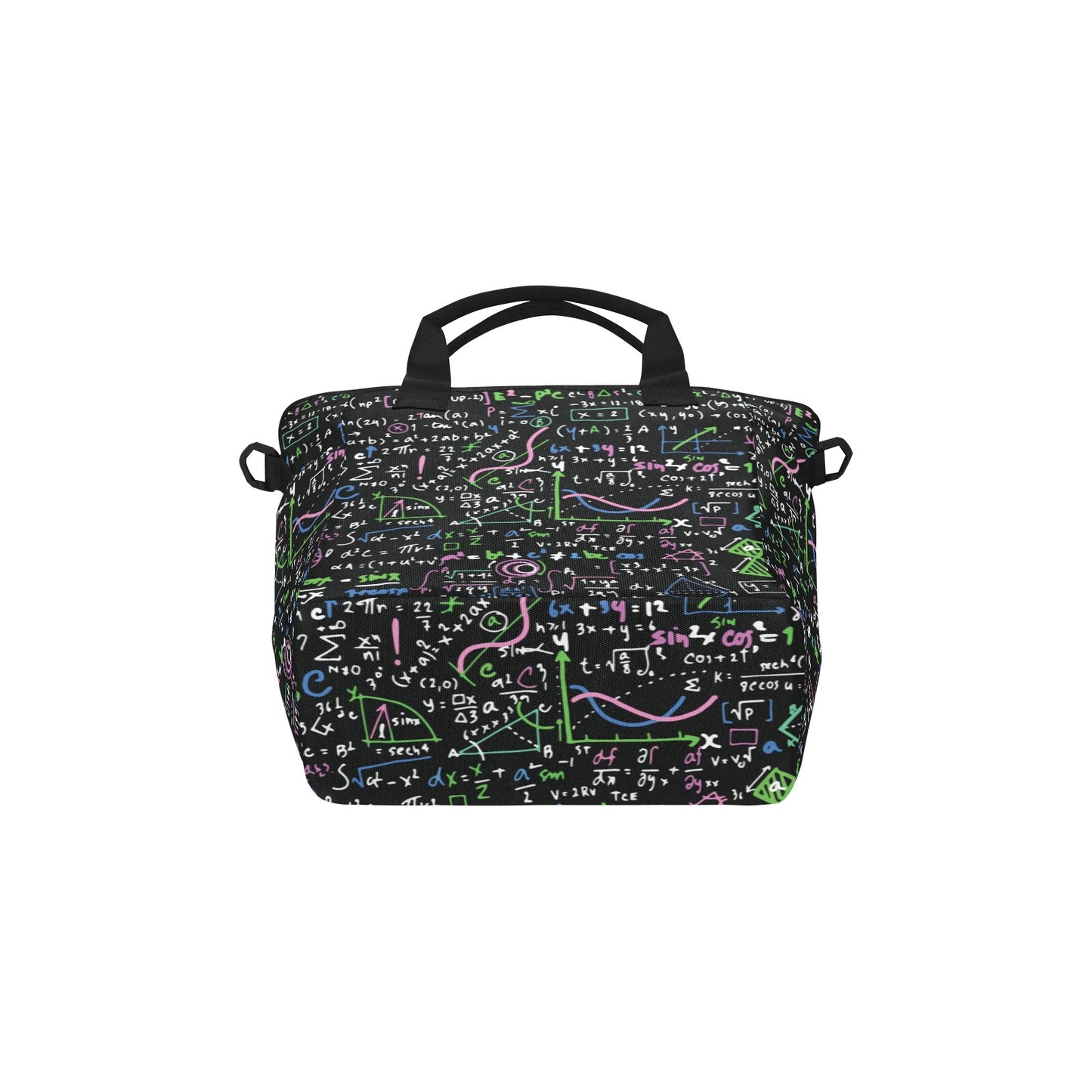 Equations In Green And Pink - Tote Bag with Shoulder Strap Nylon Tote Bag