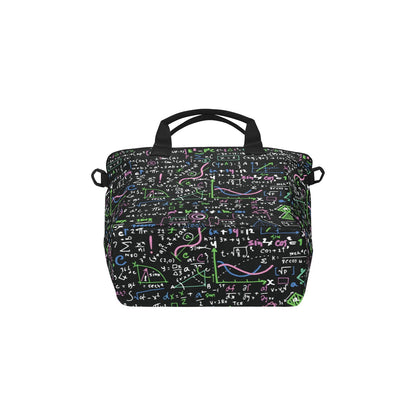 Equations In Green And Pink - Tote Bag with Shoulder Strap Nylon Tote Bag