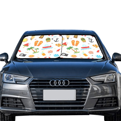 Beach Time - Car Sun Shade 28"x28"x2pcs Car Sun Shade 28"x28"x2pcs Summer