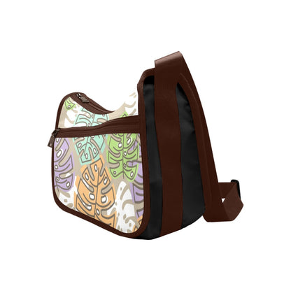 Abstract Leaves - Crossbody Fabric Handbag Crossbody Handbag