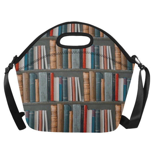 Books - Neoprene Lunch Bag/Large Neoprene Lunch Bag/Large Reading
