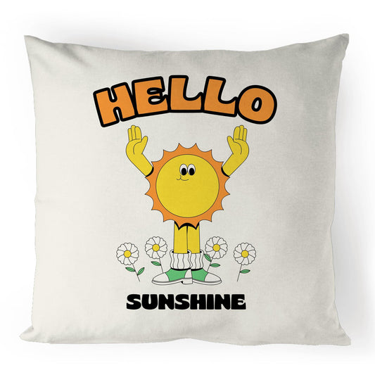 Hello Sunshine - 100% Linen Cushion Cover Default Title Linen Cushion Cover Retro Summer