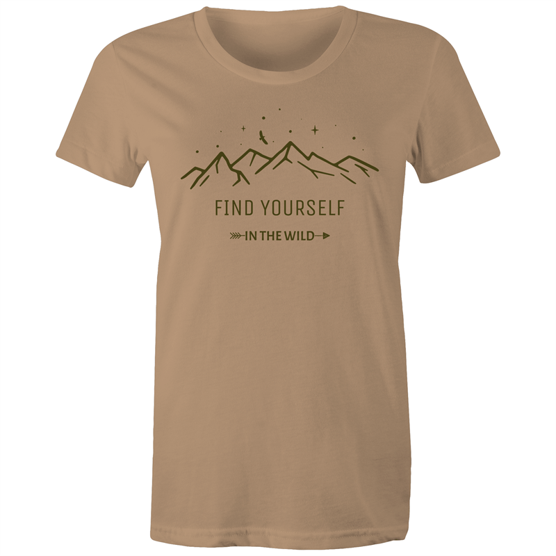 Find yourself In The Wild - Women's T-shirt Tan Womens T-shirt Environment Womens