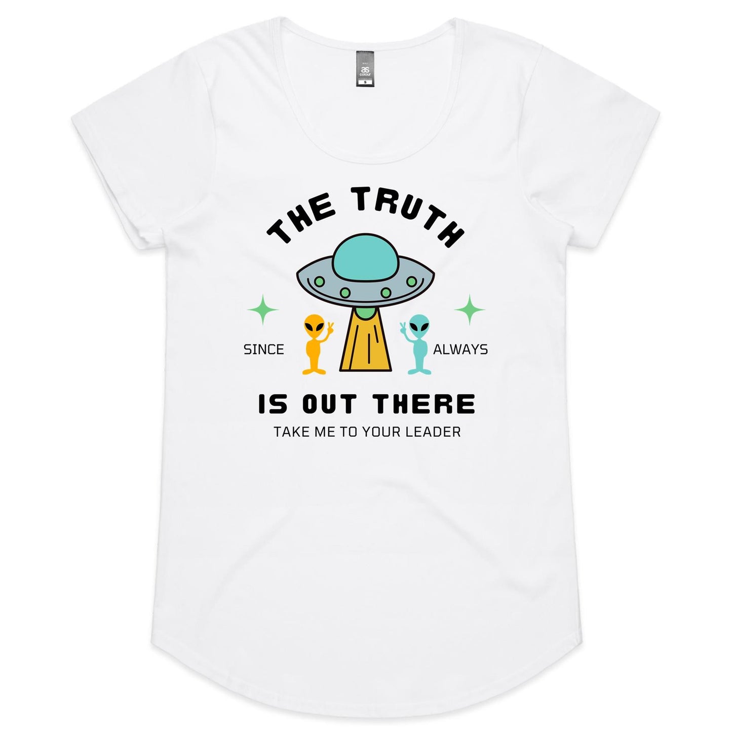 The Truth Is Out There - Womens Scoop Neck T-Shirt White Womens Scoop Neck T-shirt Sci Fi
