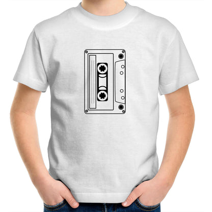 Cassette - Kids Youth Crew T-Shirt White Kids Youth T-shirt Music Retro