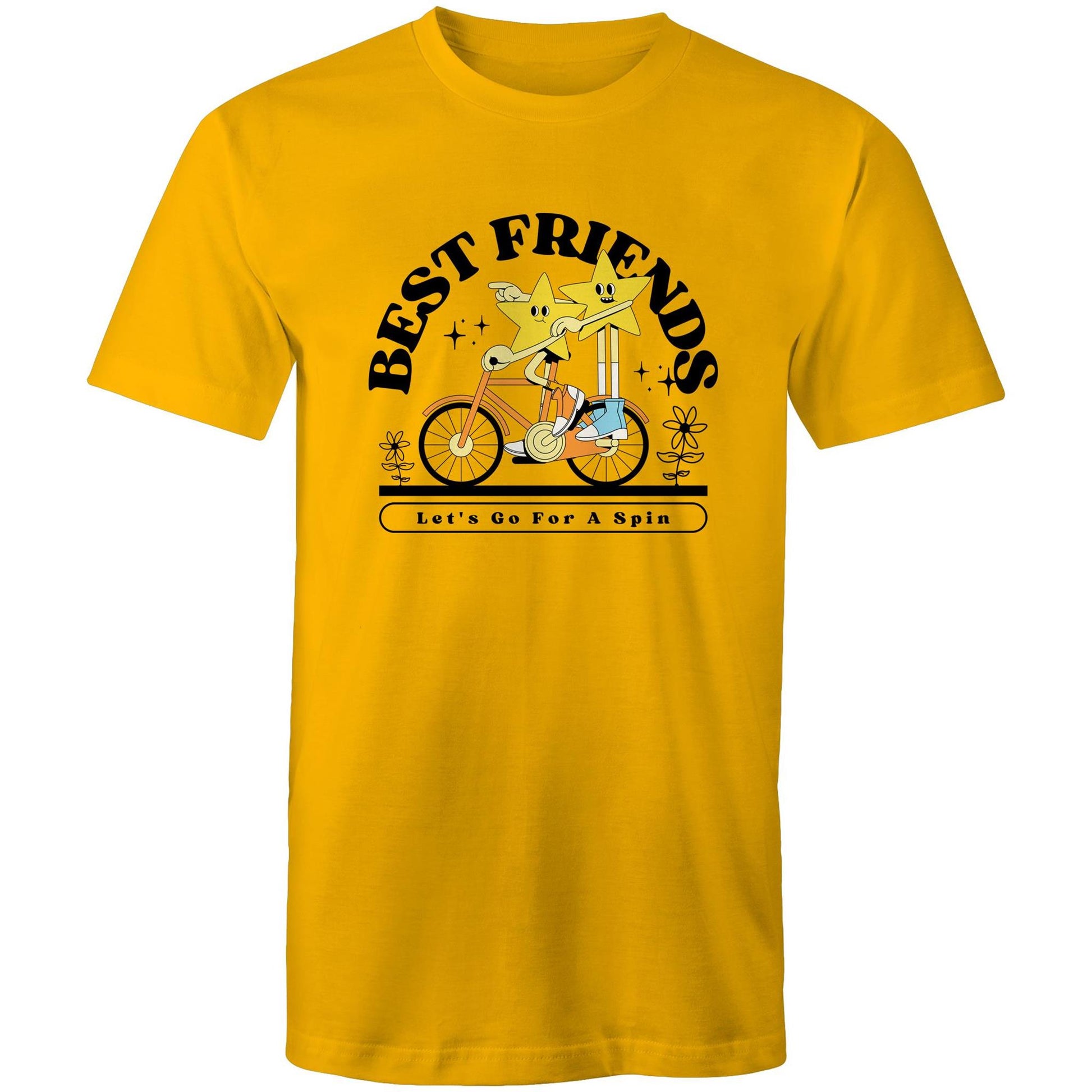 Best Friends - Mens T-Shirt Gold Mens T-shirt Retro