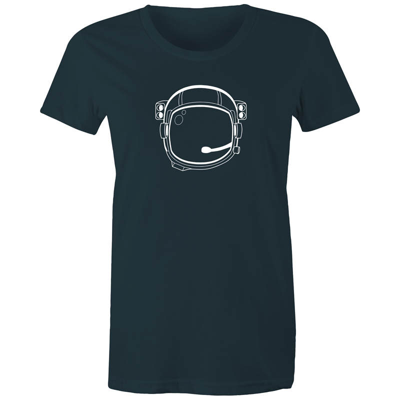 Astronaut Helmet - Women's T-shirt Indigo Womens T-shirt Space Womens