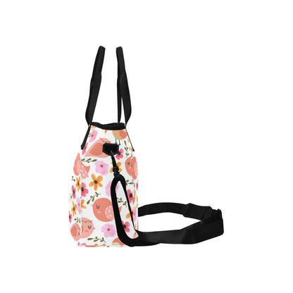 Lovely Birds - Tote Bag with Shoulder Strap Nylon Tote Bag