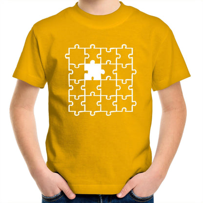 Jigsaw - Kids Youth Crew T-Shirt Gold Kids Youth T-shirt Games