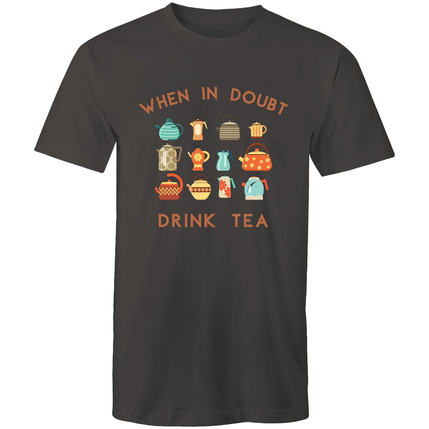 Drink Tea - Mens T-Shirt Charcoal Mens T-shirt Mens Tea
