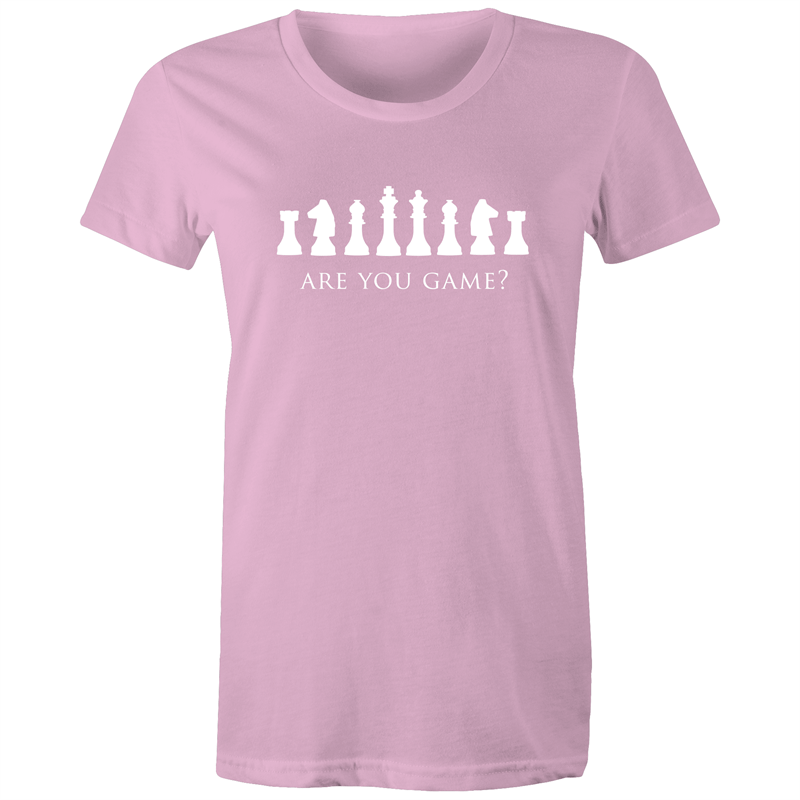 Are You Game - Women's T-shirt Pink Womens T-shirt Games Womens