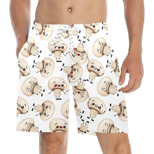 Cute Mushrooms - Men's Mid-Length Beach Shorts Men's Mid-Length Beach Shorts Food