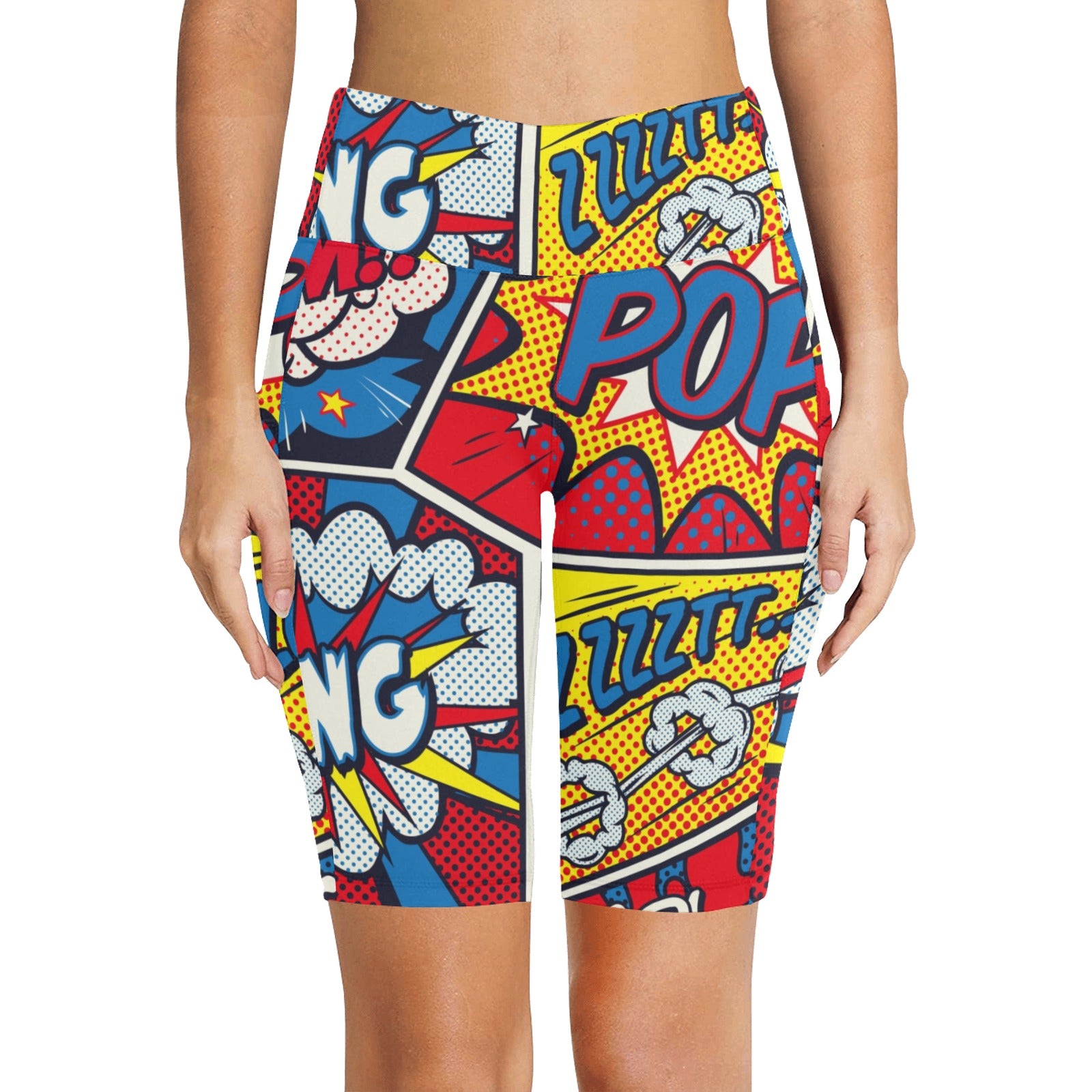 Comic Book - Women's Bike Shorts Womens Bike Shorts comic Printed Offshore