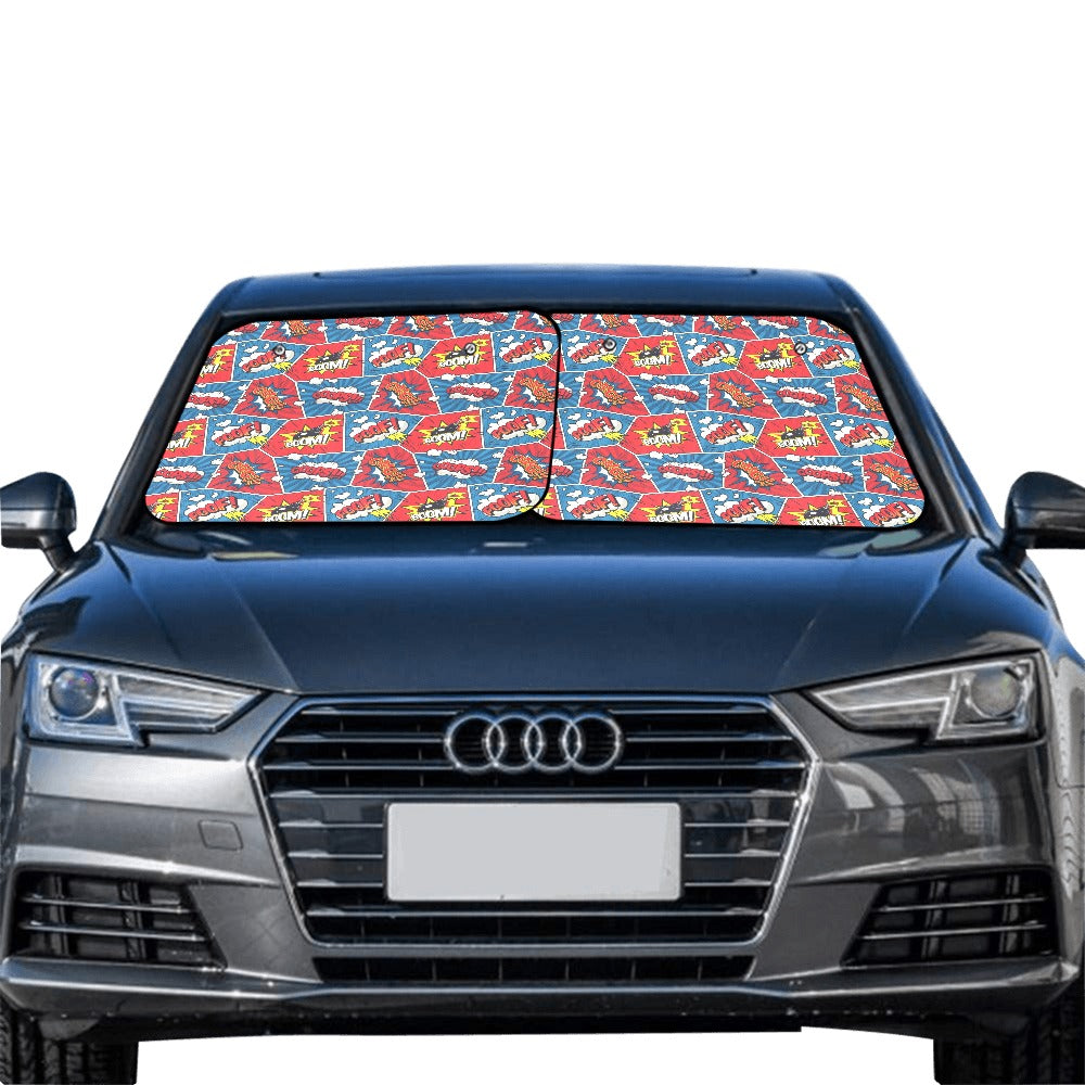 Comic Book Pop - Car Sun Shade 28"x28"x2pcs Car Sun Shade 28"x28"x2pcs comic