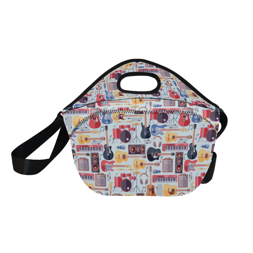 Music Instruments - Neoprene Lunch Bag/Large Neoprene Lunch Bag/Large Music Printed Offshore