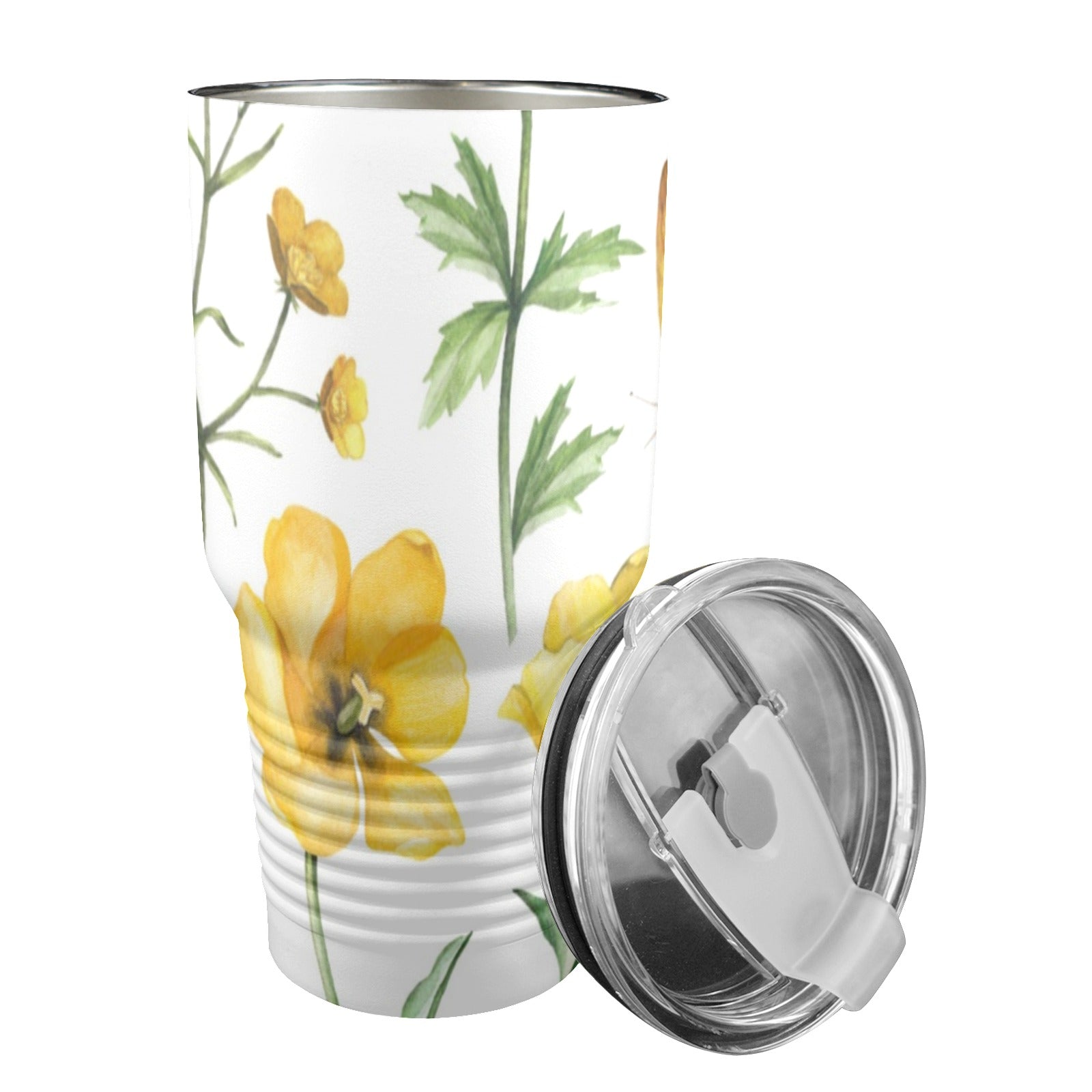 Yellow Flowers - 30oz Insulated Stainless Steel Mobile Tumbler 30oz Insulated Stainless Steel Mobile Tumbler Plants