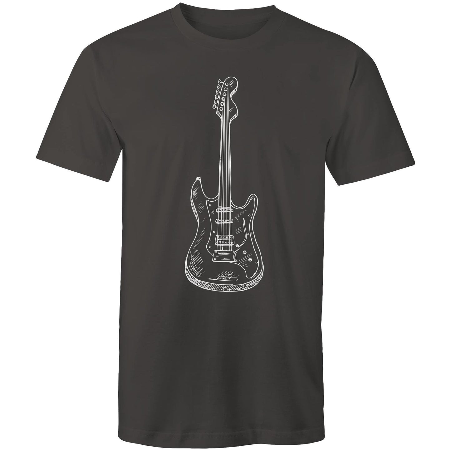 Guitar - Mens T-Shirt Charcoal Mens T-shirt Mens Music