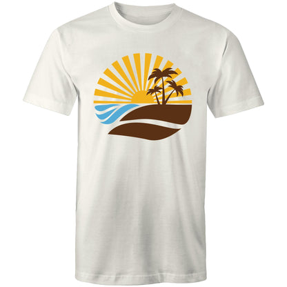 Vintage Surf - Mens T-Shirt Natural Mens T-shirt Mens Retro Summer
