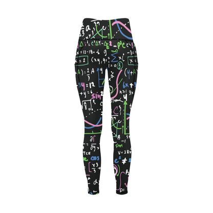 Equations In Green And Pink - Women's Leggings with Pockets Women's Leggings with Pockets S - 2XL Maths Science