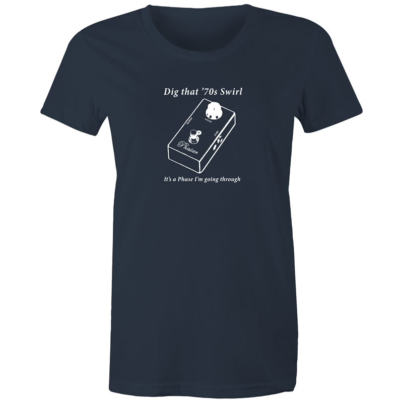 It's A Phase - Women's T-shirt Navy Womens T-shirt Music Womens