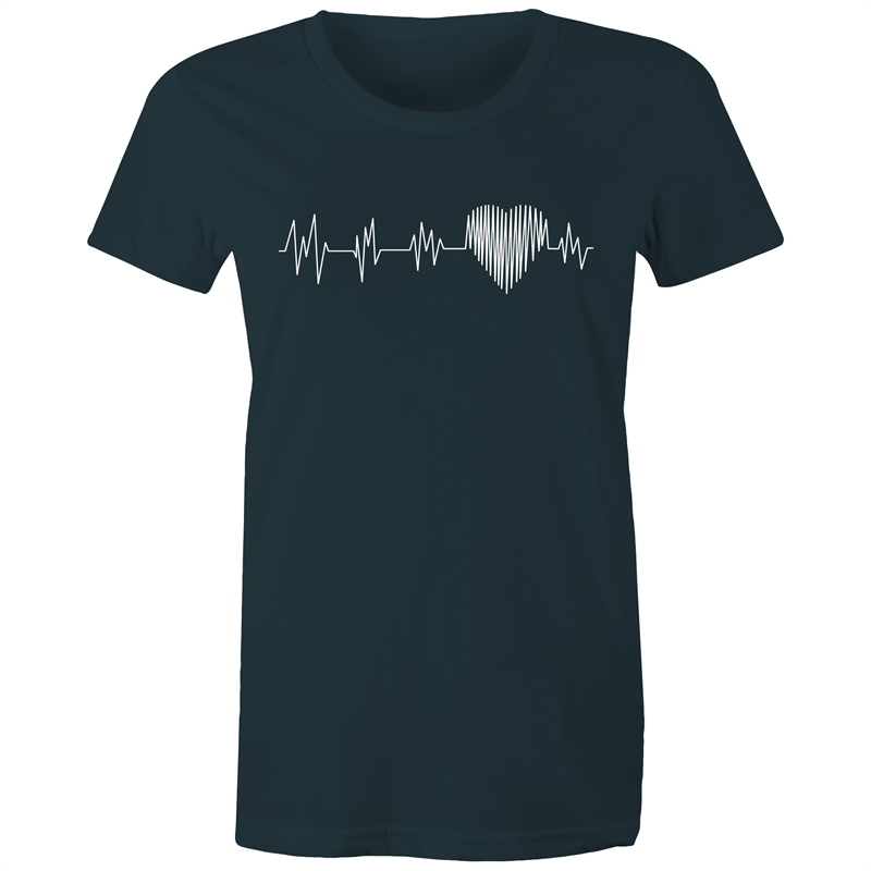 Heartbeat - Women's T-shirt Indigo Womens T-shirt Womens