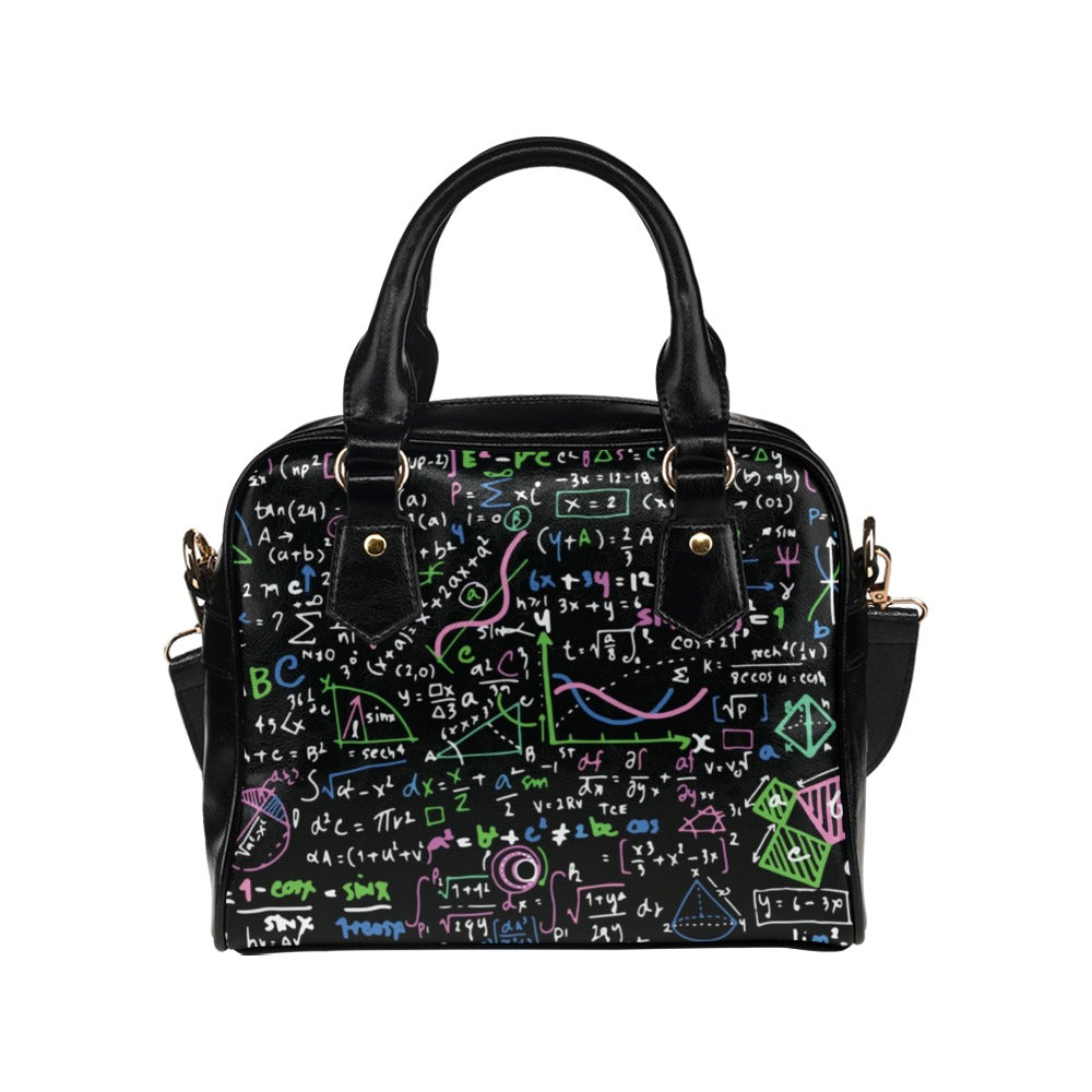 Equations In Green And Pink - Shoulder Handbag Shoulder Handbag Maths Printed Offshore Science