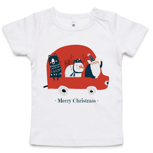 Santa Car - Baby T-shirt White Christmas Baby T-shirt Merry Christmas