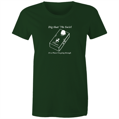 It's A Phase - Women's T-shirt Forest Green Womens T-shirt Music Womens