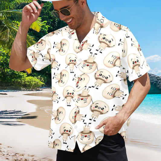 Cute Mushrooms - Mens Hawaiian Shirt Mens Hawaiian Shirt
