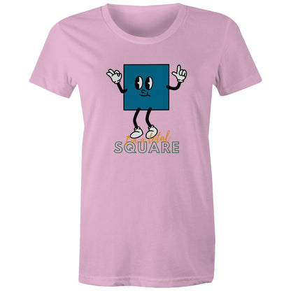 I'm A Total Square - Womens T-shirt Pink Womens T-shirt Funny Maths Science