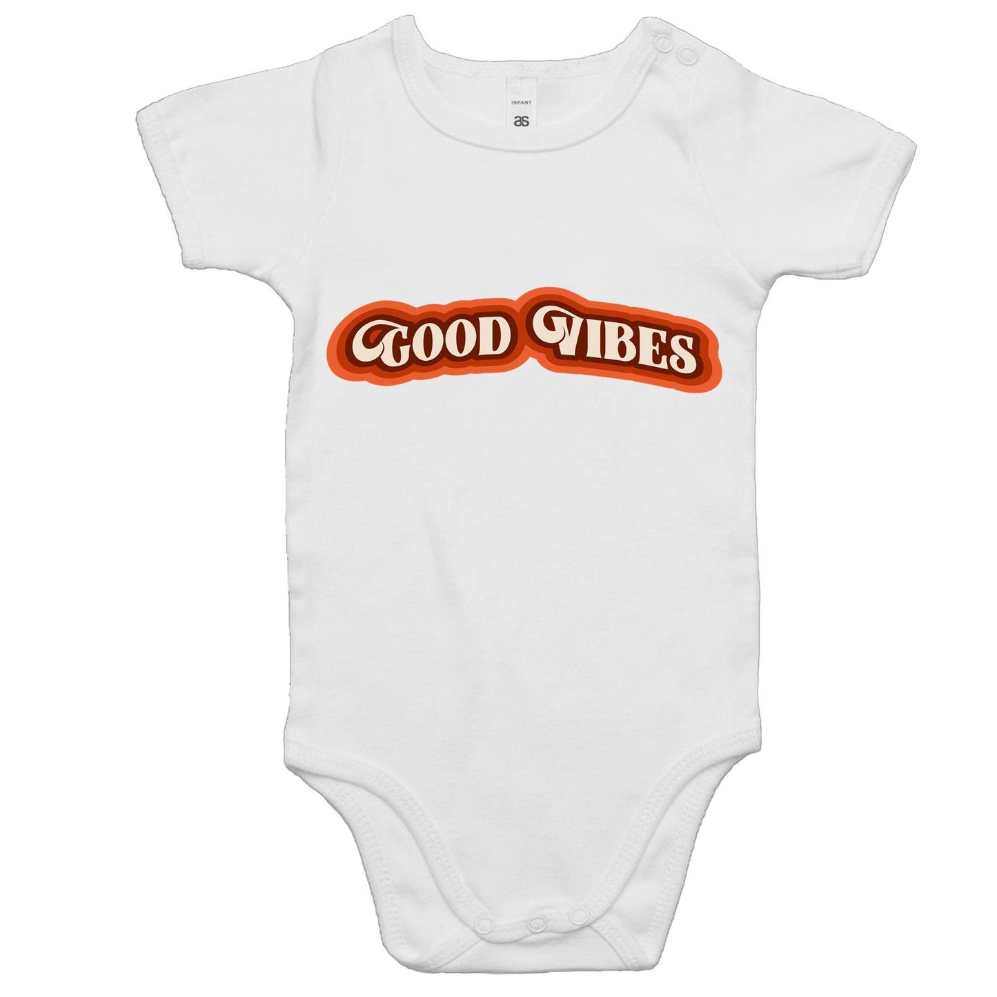 Good Vibes - Baby Bodysuit White Baby Bodysuit kids Retro
