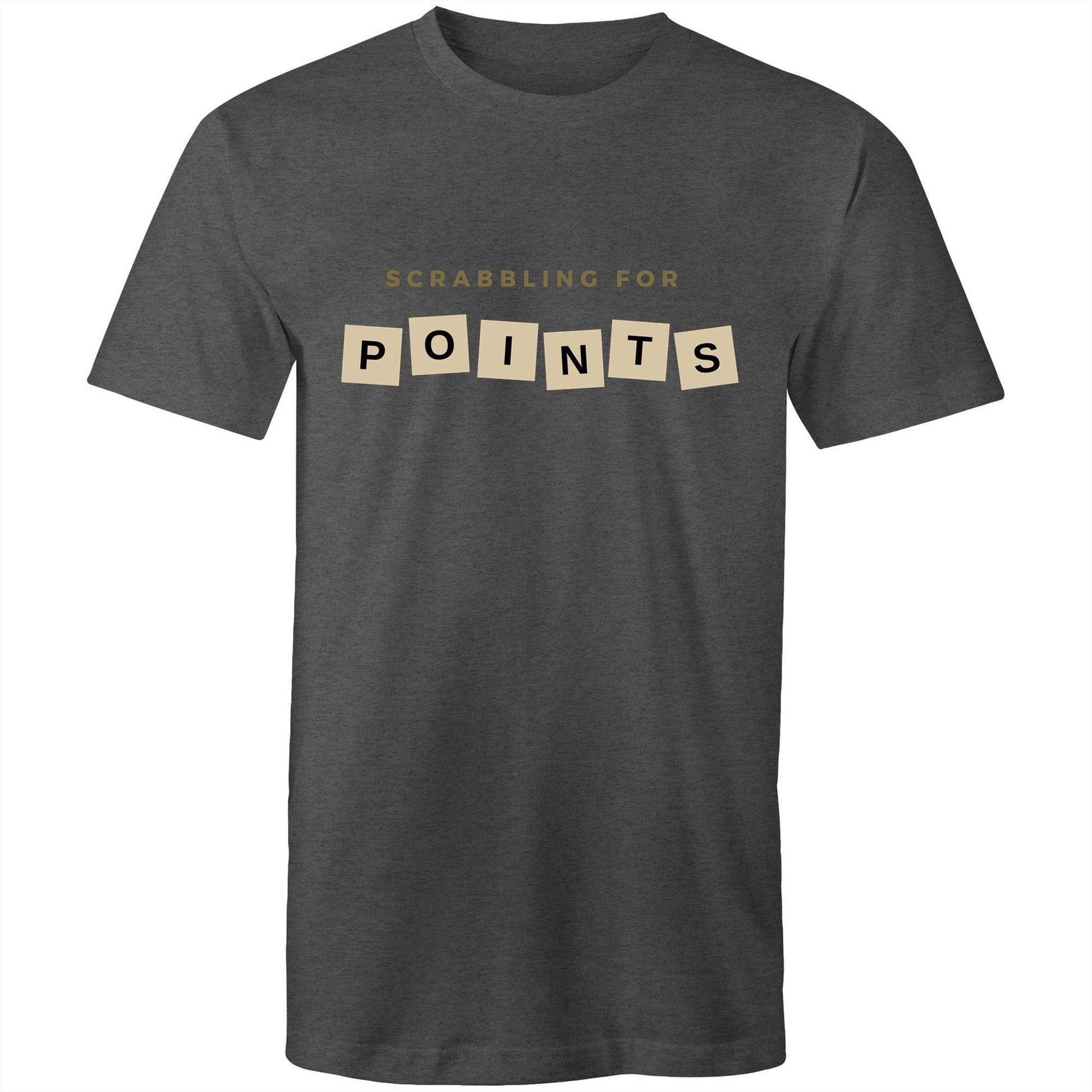 Scrabbling For Points - Mens T-Shirt Asphalt Marle Mens T-shirt Games