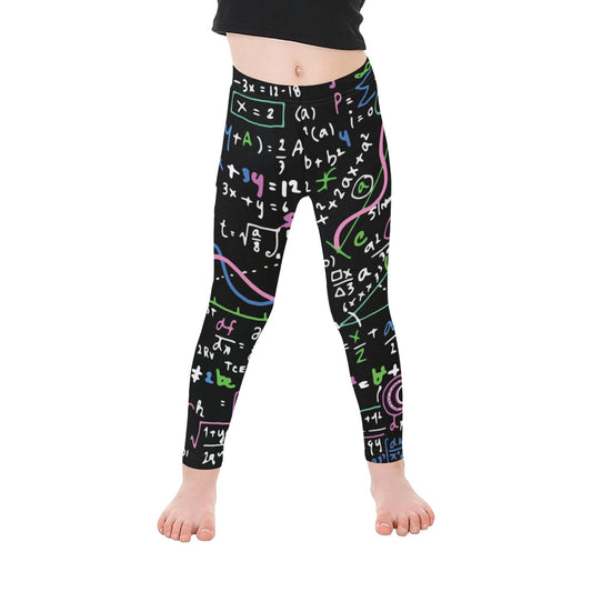 Equations In Green And Pink - Kid's Ankle Length Leggings Kids Leggings Printed Offshore