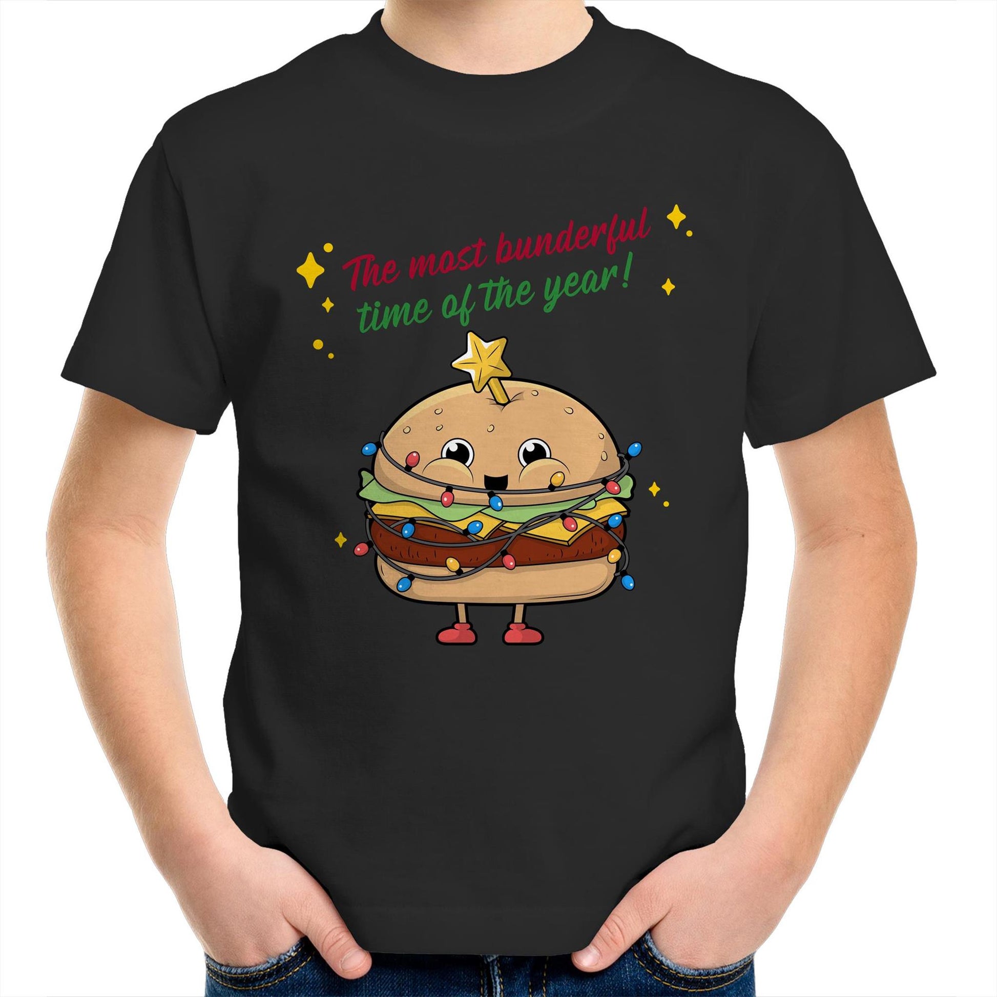 The Most Bunderful Time Of The Year - Kids Youth Crew T-Shirt Black Christmas Kids T-shirt Merry Christmas