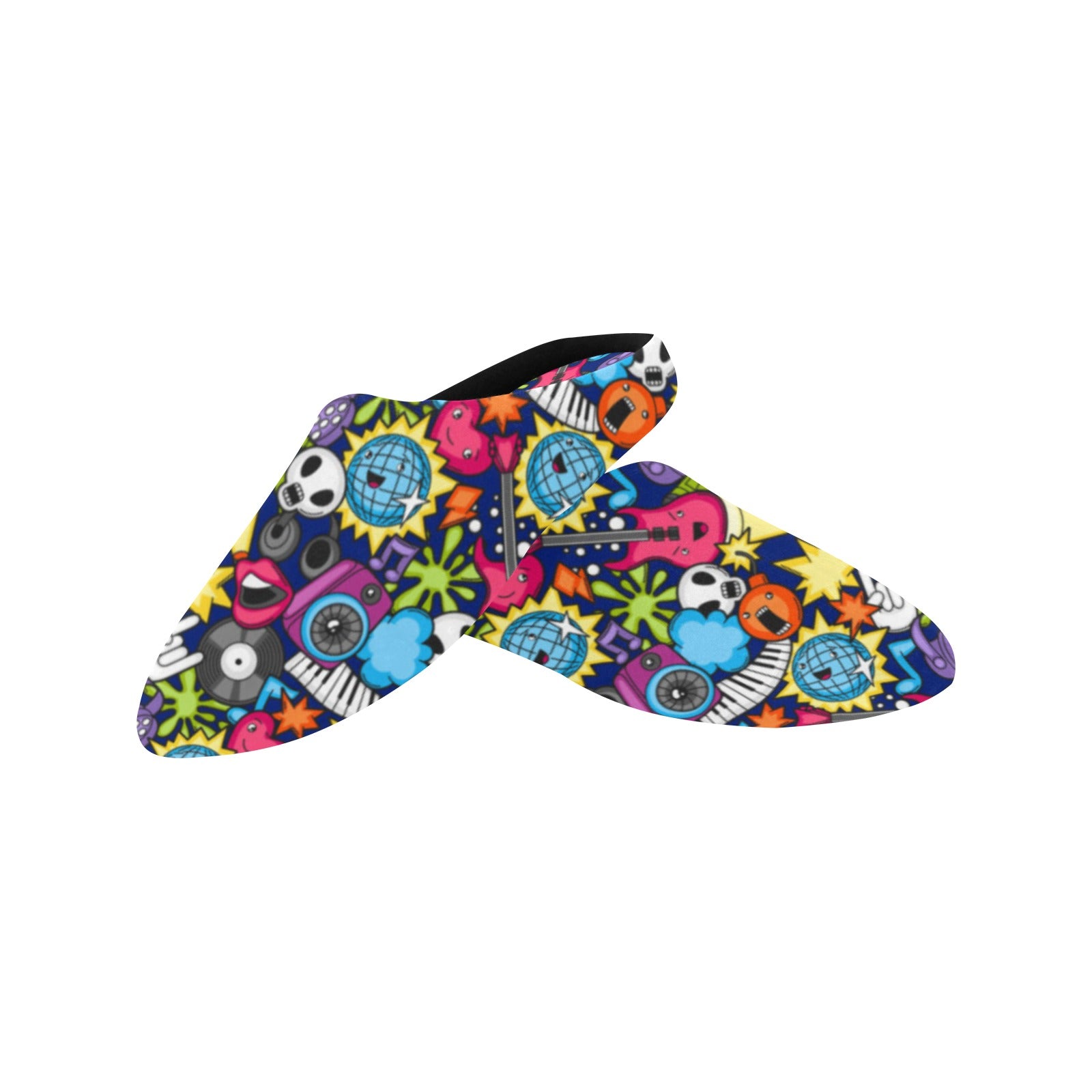 Sticker Music - Women's Non-Slip Cotton Slippers Women's Non-Slip Cotton Slippers Music