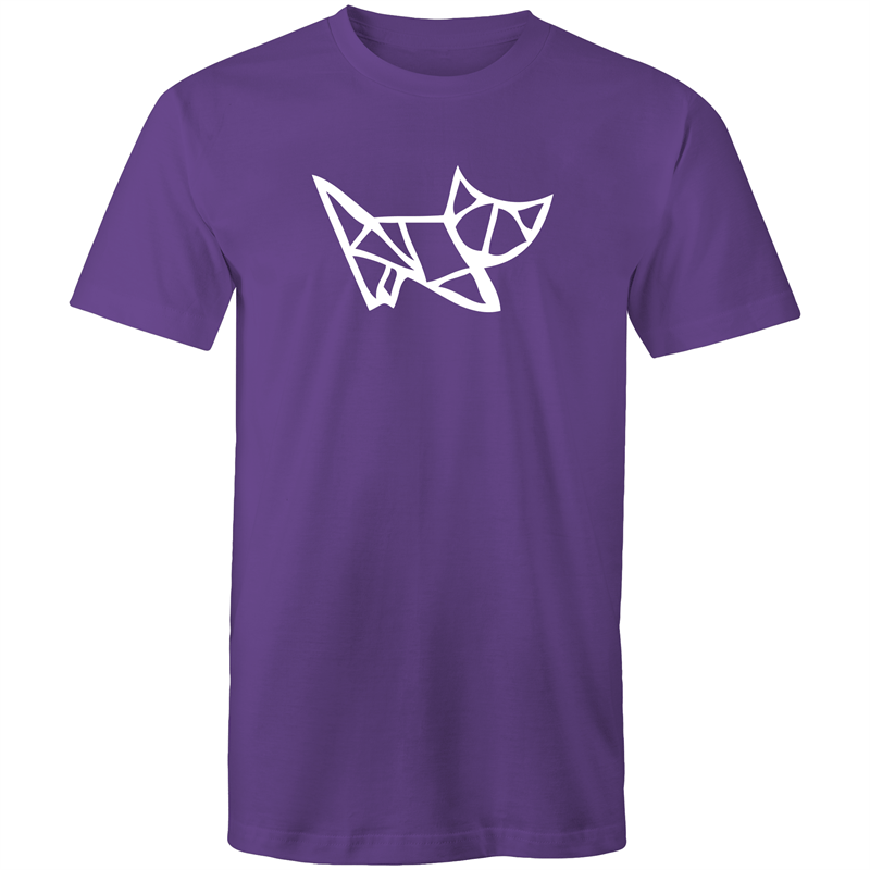Origami Kitten - Mens T-Shirt Purple Mens T-shirt animal Mens