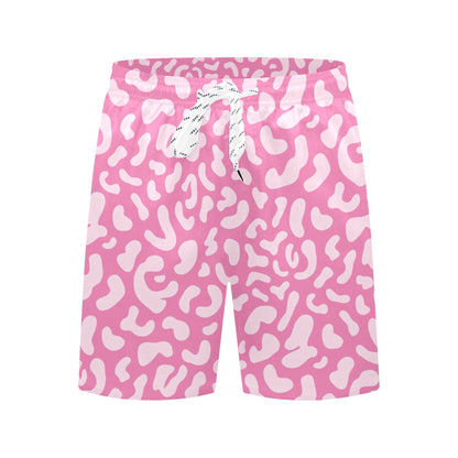 Pink Leopard - Men's Mid-Length Beach Shorts Men's Mid-Length Beach Shorts animal Printed Offshore