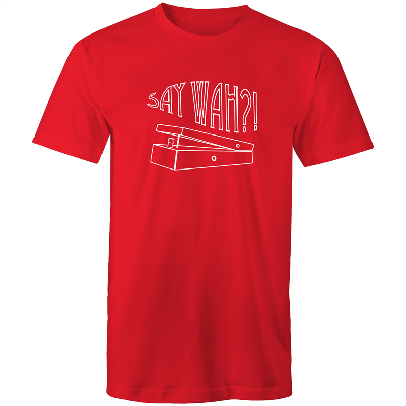 Say Wah - Mens T-Shirt Red Mens T-shirt Funny Mens Music