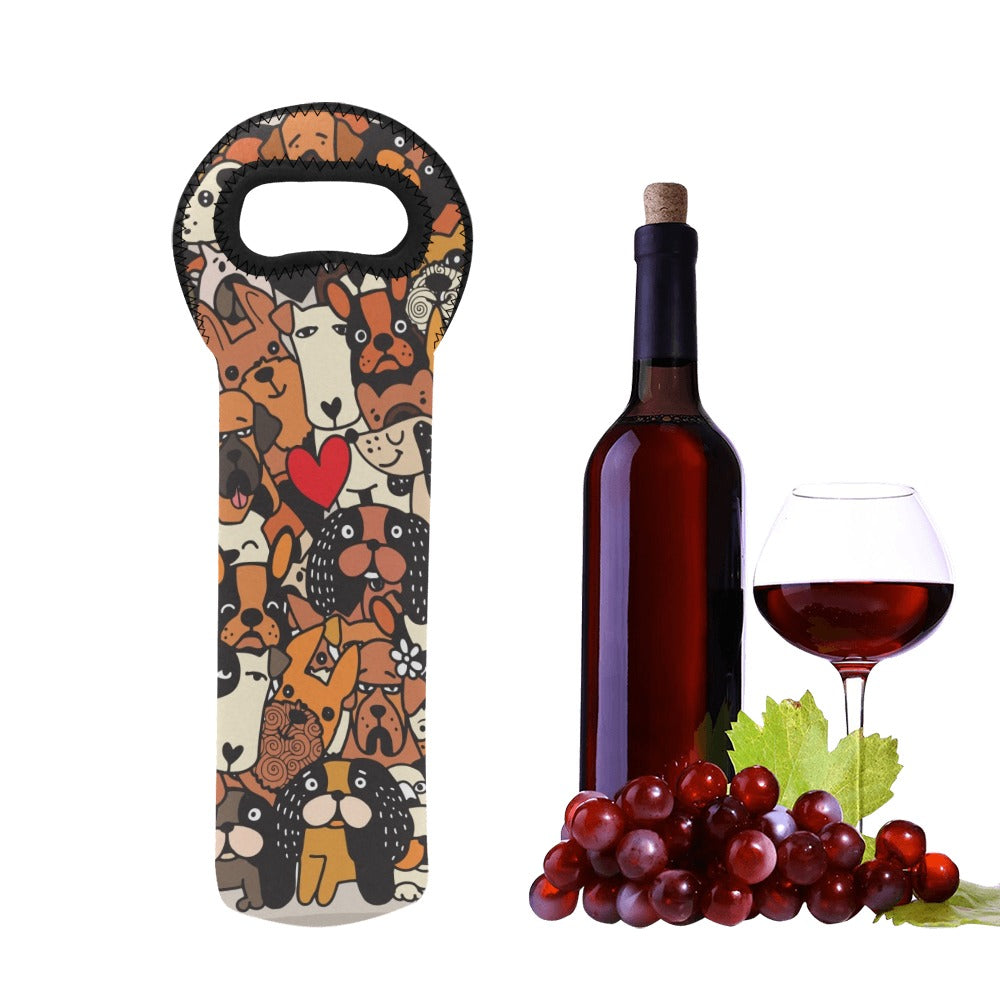 Dog Crowd - Neoprene Wine Bag Wine Bag Printed Offshore