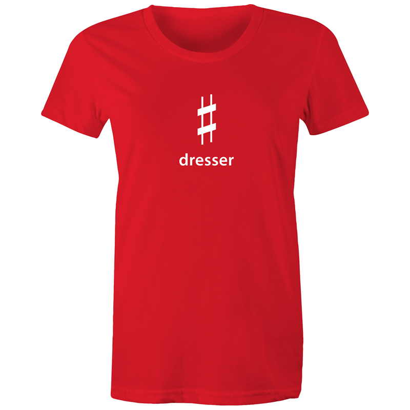 Sharp Dresser - Women's T-shirt Red Womens T-shirt Music Womens