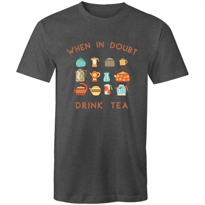 Drink Tea - Mens T-Shirt Asphalt Marle Mens T-shirt Mens Tea