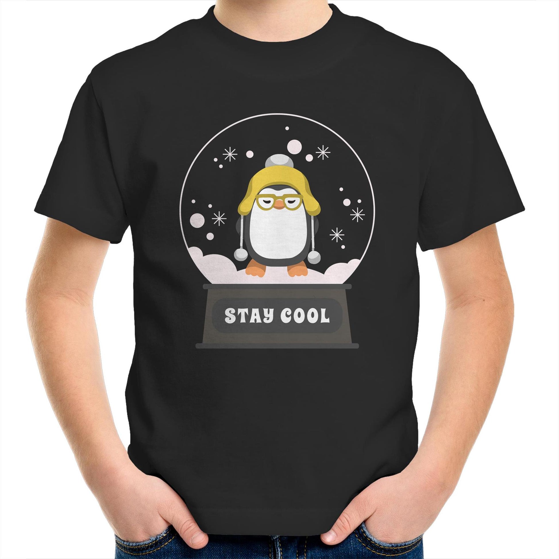 Stay Cool - Kids Youth Crew T-Shirt Black Christmas Kids T-shirt Merry Christmas