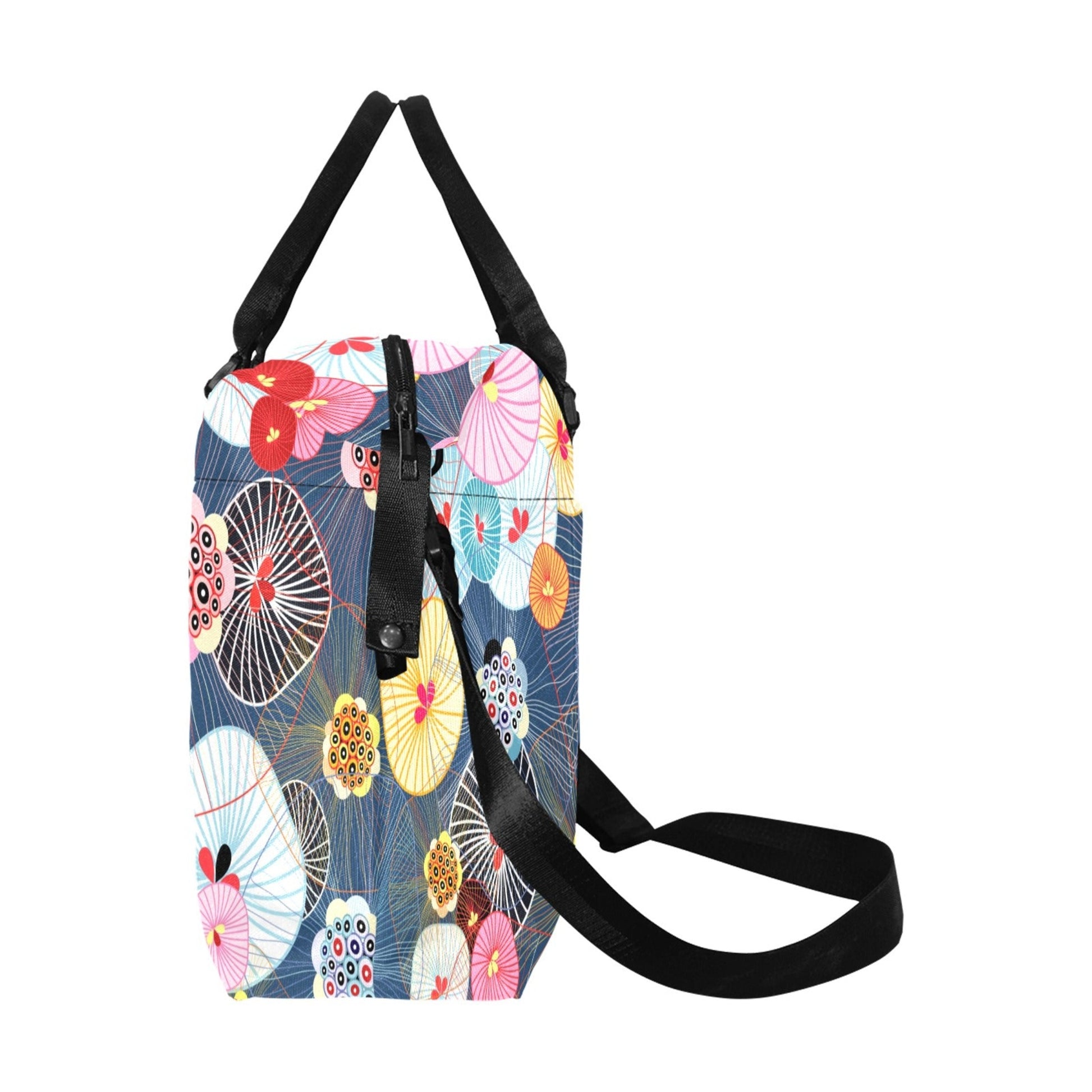 Abstract Floral - Square Duffle Bag Square Duffle Bag