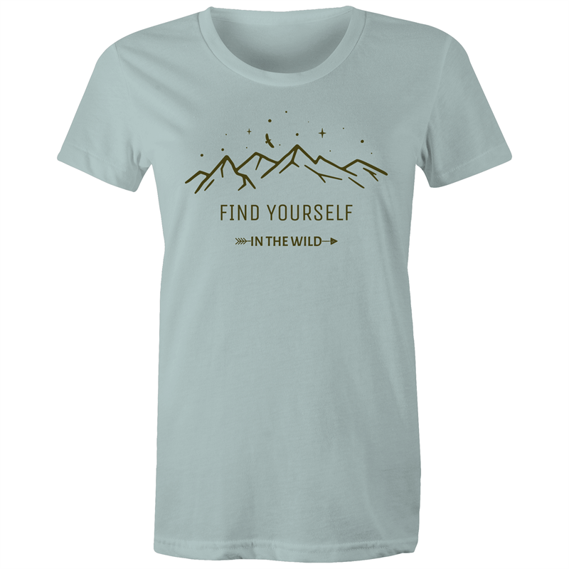 Find yourself In The Wild - Women's T-shirt Pale Blue Womens T-shirt Environment Womens