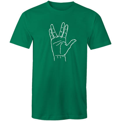 Greetings - Mens T-Shirt Kelly Green Mens T-shirt Mens Sci Fi Space
